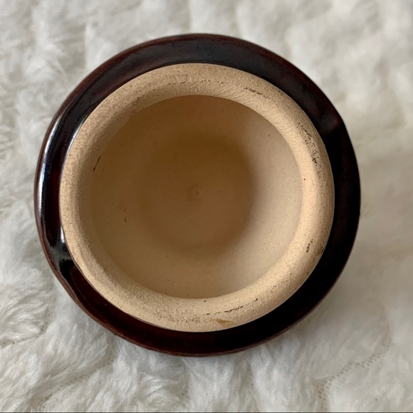 Vintage Western Stoneware Monmouth Pottery Brown Drip Glaze Pitcher with Stopper - Picture 5 of 7